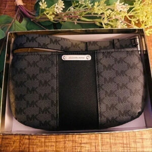 Michael Kors MK Logo Leather Adjustable Belt Bag Fanny Pack L/XL NWT